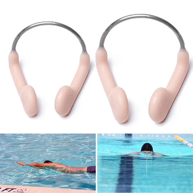 Soft Silicone Swimming Nose Clip Durable Adjustable Stainless Steel Wire for Swimming