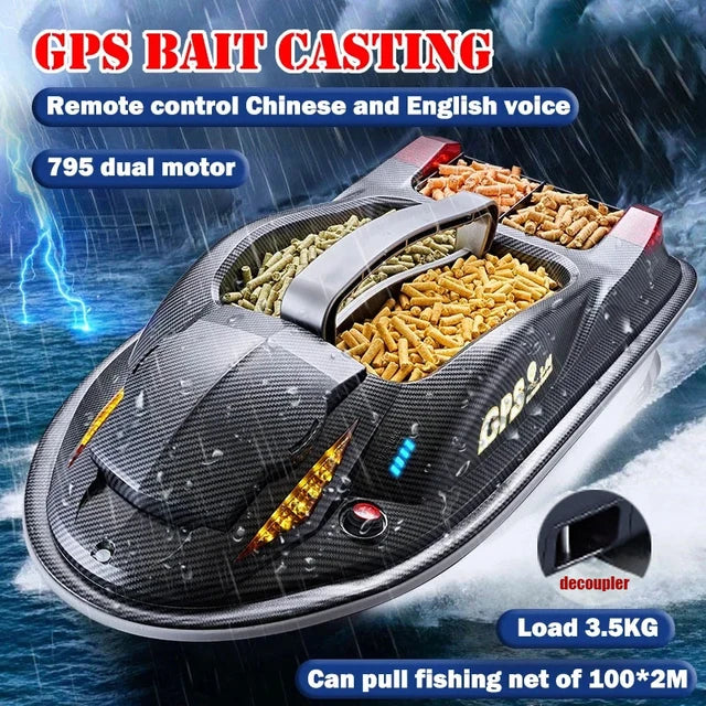 Intelligent Remote Control RC Boat Bait Positioning Point GPS Fixed Speed Cruising