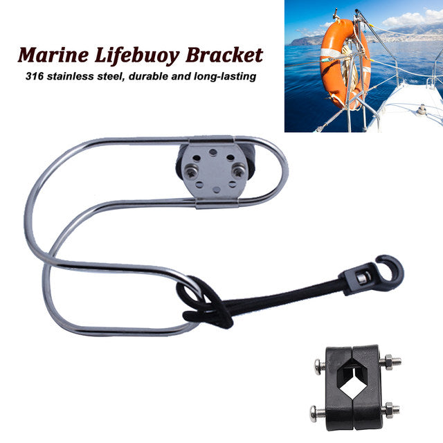 Marine Hardware Boat Life Buoy Holder Adjustable Swimming Ring Bracket