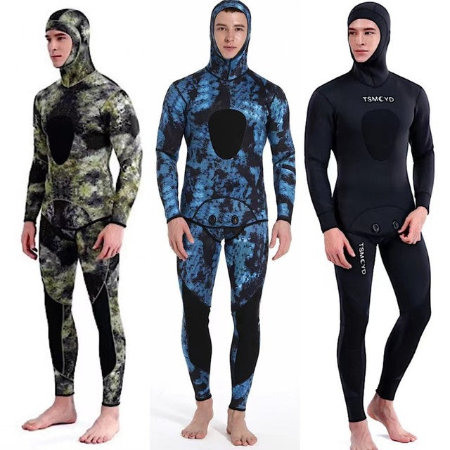 Camouflage Wetsuit Long Sleeve Fission Neoprene Submersible Diving