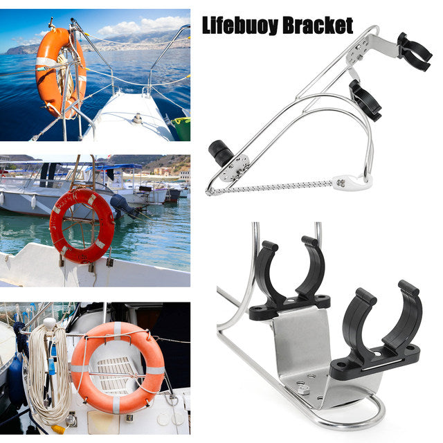 Marine Hardware Boat Life Buoy Holder Adjustable Swimming Ring Bracket