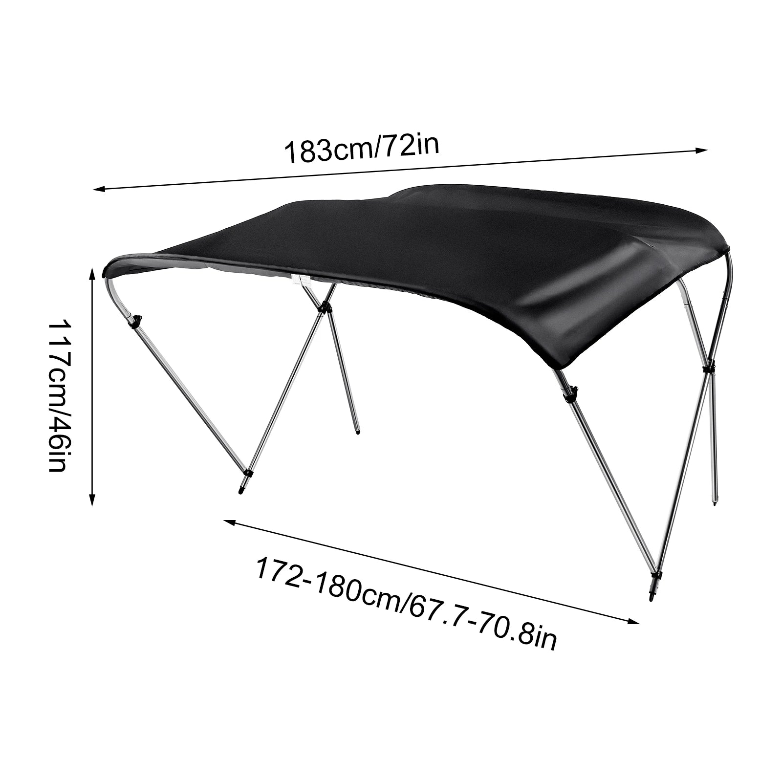 Boat Top Cover IP85 Waterproof&Sun Shade Removable Foldable Portable Oxford Cloth Marine Canvas Boat Accessories