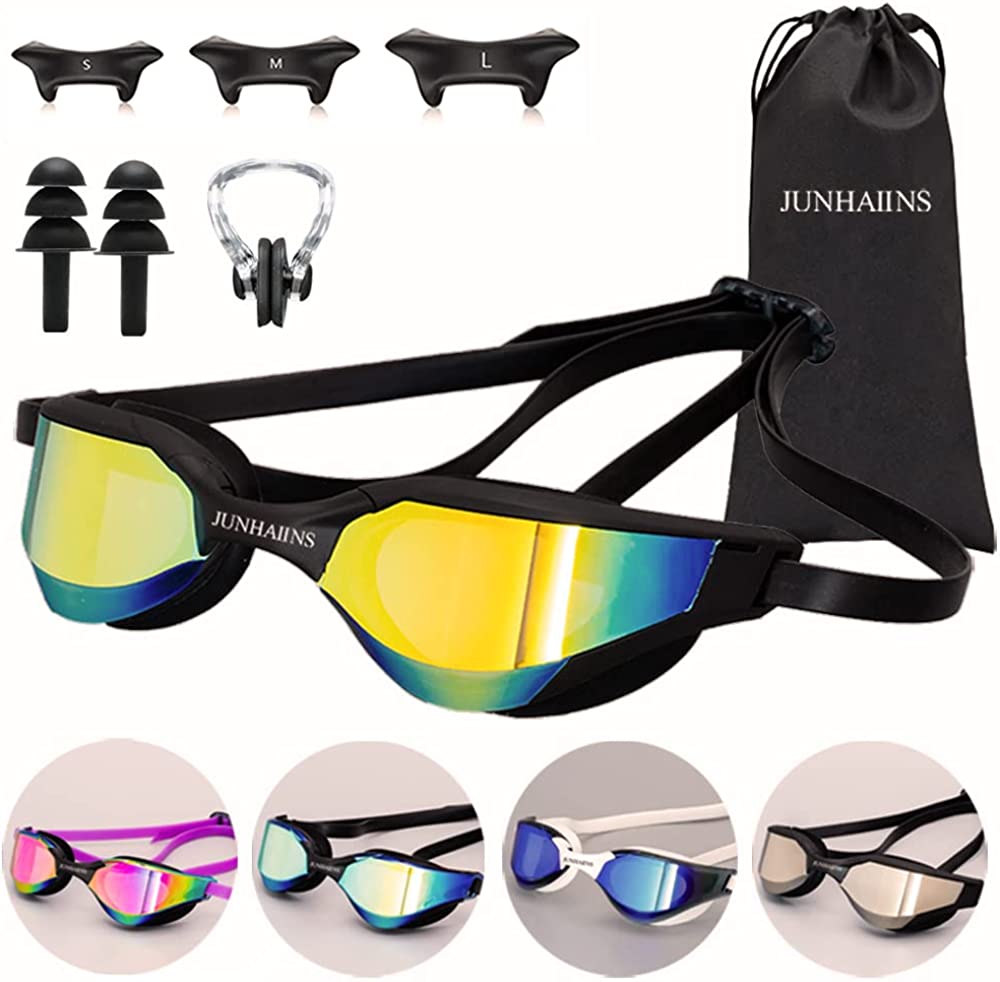 Swimming Goggles Glasses,Professional Anti Fog No Leaking UV Protection Racing Swim Goggles