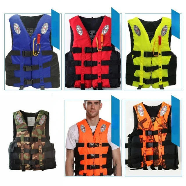 Swimming Boating Skiing Driving Vest Water Safety Survival Suit Universal Life Vest Jacket